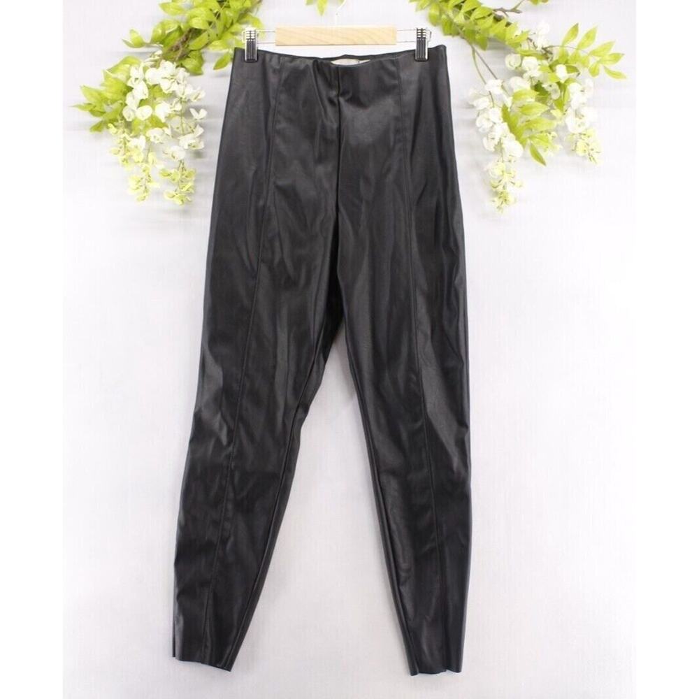 Asos Women's Black Faux Leather Leggings Sz 6 NEW